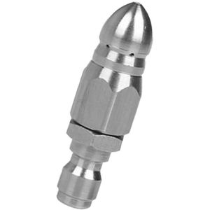 Sproeierkop 1/4Inch Rvs Hogedrukreiniger Afvoer Riool Reinigen Pijp Rioolreinigers Spuiten Quick Plug Afvoer Slang nozzle Tool