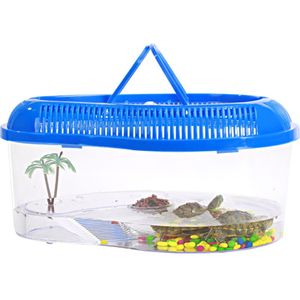 Schildpad Fokken Doos Aquarium Transparante Schildpad Reptiel Case Schildpad Cilinder Met Koesteren Platform Verhoging Voor Reptiel