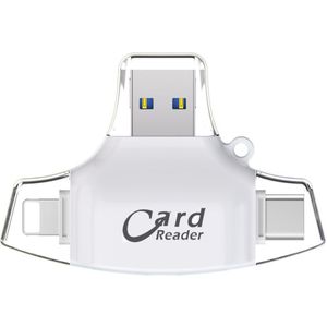 4 in 1 OTG USB C Kaartlezer Micro USB datum reader/writter voor micro sd-kaart voor iphone 11 11 Pro 11 Promax Xs 8 plus