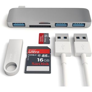 Easya 5-In-1 Thunderbolt 3 Adapter Usb Type C Hub Dock Dongle Met Tf Sd Kaartlezer usb 3.0 Voor Macbook Pro/Air USB-C