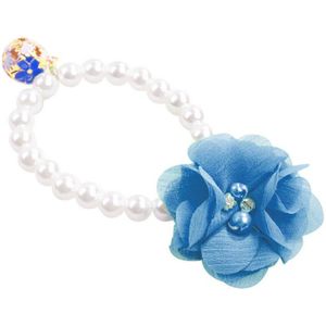 Abs Parel Halsband Voor Katten Met Bel Kant Bloem Hanger 1 Pc Verstelbare Pet Kat Sieraden Ketting Pet Product Coleira gato 30JA1