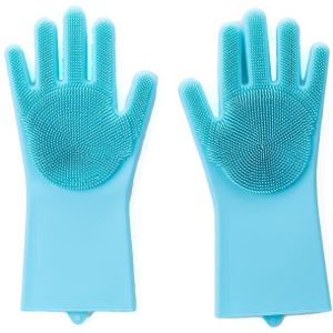 Khgdnor Multi-Gebruik Reinigen Borstel Siliconen Handschoen Keuken Huishoudelijk Schoonmaken Handschoenen Met Borstel Voor Wassen Schotel