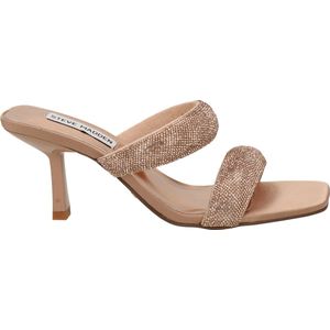 Steve Madden June FFNY SMSTOP-Notch Sandalen voor dames, Goud, 38 EU