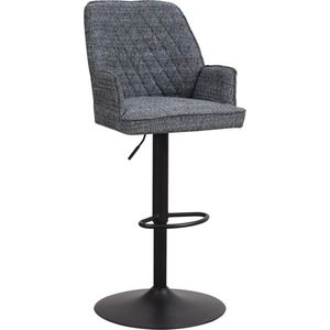 Barkruk Novan chenille blauw