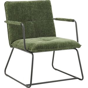 Fauteuil Hailey Donkergroen Chenille