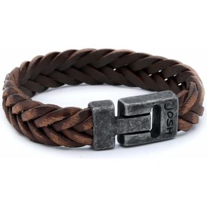 JOSH Heren Leren Armband Bruin | 24832-BRA