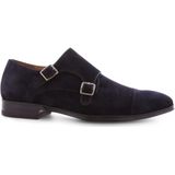 Floris van Bommel nette schoenen navy effen leer