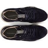 Floris van Bommel schoen sneakers donkerblauw effen leer