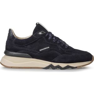 Floris van Floris van Bommel van Floris van Bommel Sneakers Heren - Lage sneakers / Herenschoenen - Suède - SFM-10136 - Blauw - Maat 43