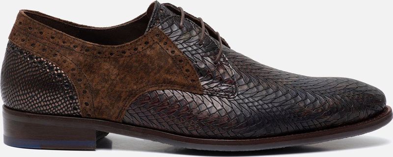 Floris van Bommel Veterschoenen Heren / Schoenen - Leer - SFM-30161 - Bruin combi