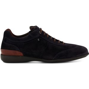Floris van Bommel schoenen effen suede donkerblauw