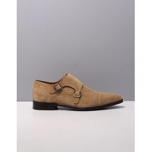 Van Bommel - Raffa Heren Gespschoenen - Lichtbruin - Kalfssuède