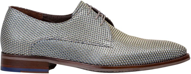 Floris van Bommel - SFM-30201 - Nette Veterschoenen - Blauw - Leer