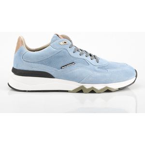 Floris van Bommel Sneakers Heren - Lage sneakers / Herenschoenen - Suède - SFM-10136 sue - Jeans blauw - Maat 45
