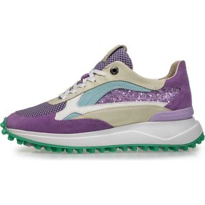 Floris Van Bommel Sfw-10079 Lage sneakers - Leren Sneaker - Dames - Paars