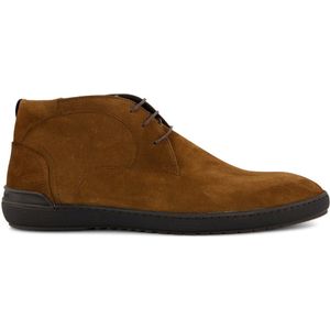 Floris van Bommel Enkelhoge suede veterboot met verwisselbaar voetbed wijdte h