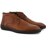 Floris van Bommel DE SCOOPER 02.19 - Volwassenen Heren sneakersVrije tijd half-hoog - Kleur: Cognac - Maat: 44.5