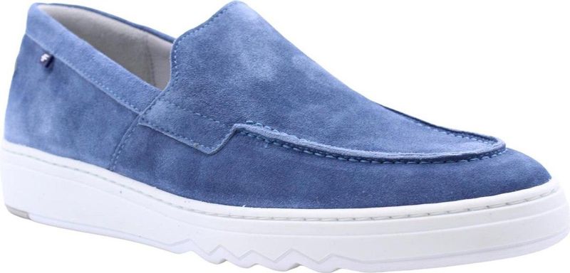 Floris van Bommel, Schoenen, Heren, Blauw, 41 EU, Leer, Stijlvolle Comfortabele Loafers