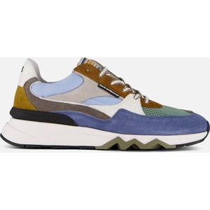 Floris van Bommel Sneakers Heren - Lage sneakers / Herenschoenen - - SFM-10155 - Blauw combi - Maat 43