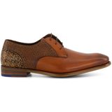 Bruin geprinte Floris van Bommel nette schoen laag leer