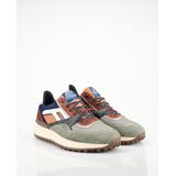 Floris van Bommel - SFM-10139 Sneakers - Groen Blauw Zwart Wit Roestbruin - Nubuck Leer Mesh
