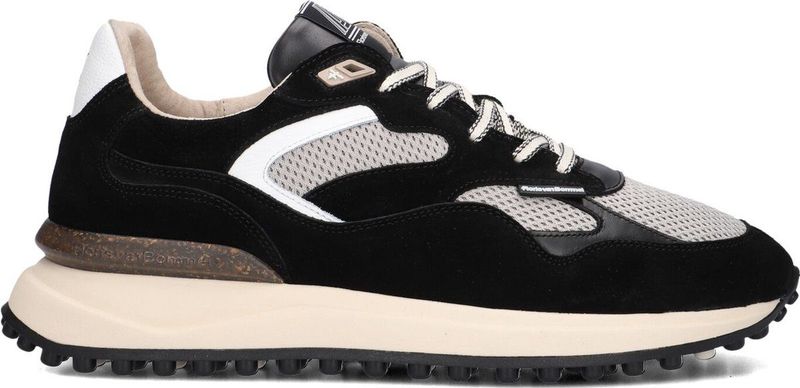 Floris van Bommel, Schoenen, Heren, Zwart, 44 2/3 EU, Suède, Low Top Sneakers