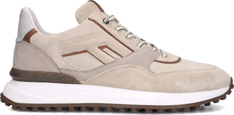 Floris Van Bommel - Noppi 38.08 - Herensneakers - Lichtbruin/Multi - Mix van Materialen