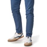 Floris van Bommel - Blauwe Lage Sneakers voor Heren - Leer