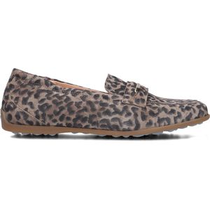 Floris van Bommel - Dames Instappers - Veelkleurig - Leer - Taupe