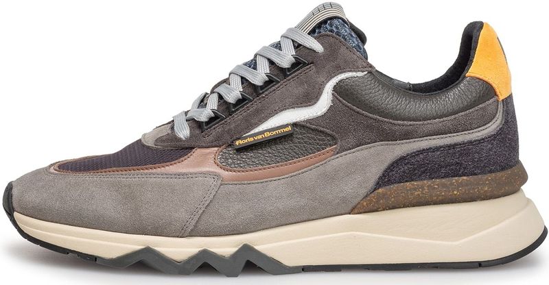Floris Van Bommel Sfm-10234 De Zager Sneakers - Leer - Heren - Grijs - Maat 38
