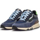 Floris Van Bommel Sfm-10234 De Zager Sneakers - Leer - Heren - Blauw - Maat 38