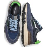 Floris Van Bommel Sfm-10234 De Zager Sneakers - Leer - Heren - Blauw - Maat 38