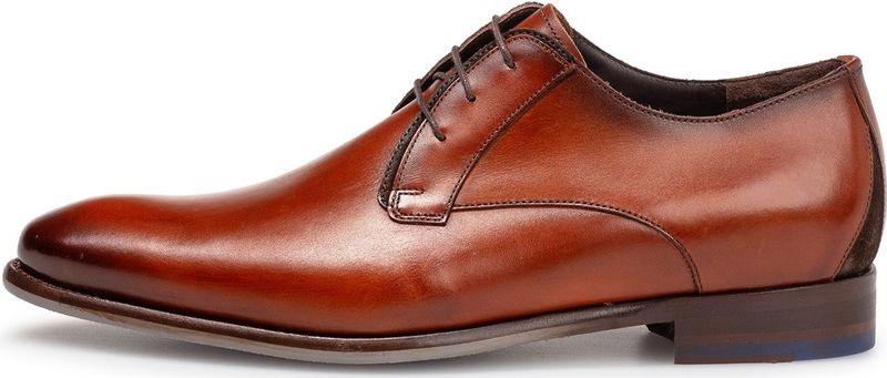 Floris van Bommel - De Stapper SFM-30285 - Nette Veterschoen - Donker Cognac - G Wijdte