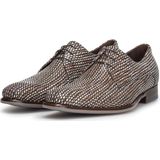 Floris Van Bommel - De Stijler 40.04 - Veterschoen - Donkerbruin - Reptielstructuur