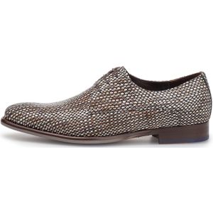 Floris Van Bommel - De Stijler 40.04 - Veterschoen - Donkerbruin - Reptielstructuur