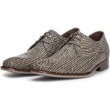 Floris van Bommel - De Stijler 40.05 - Leren Veterschoenen - Grijs - Reptielprint