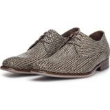 Floris van Bommel - De Stijler 40.05 - Leren Veterschoenen - Grijs - Reptielprint