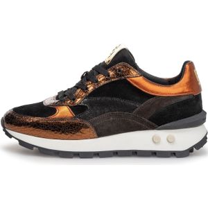 Floris van Bommel - Blokki SFW-10098 - Lage Sneaker - Donkerbruin