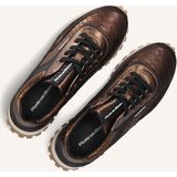 Hispanitas - CHI254312 - Leren Sneakers - Goudkleurig - Plat - Veters - Casual