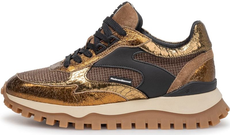 Floris van Bommel - Grommi - Dames Sneakers - Bruin