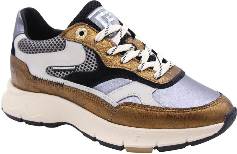 Floris van Bommel - Daysi 03.09 - Leren Sneakers - Brons/Zilver