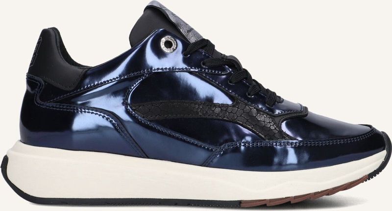 Floris van Bommel Suvi 02.09 leren sneakers blauw metallic