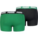 PUMA - Basic - Boxershorts - Bosgroen/Zwart/Groen - 2 Stuks
