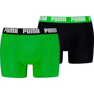 PUMA - Basic - Boxershorts - Bosgroen/Zwart/Groen - 2 Stuks