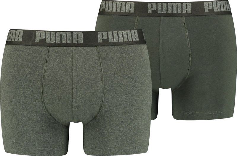 Puma - Basic Boxer 2-Pack - Ondergoed - Groen
