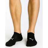 Puma - Sneaker Sokken - Wit - Zwart - Grijs - 3-Paar - Ademend Katoen