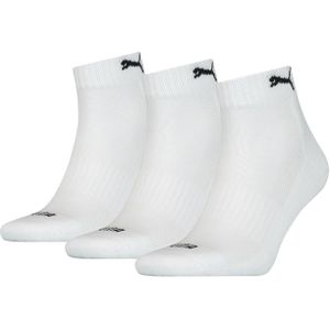 Puma Halfhoge sokken met badstof zool 9-paar White