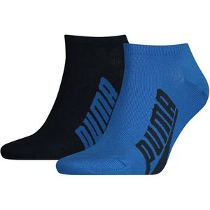 Puma - Unisex - Enkelsokken - Blauw en Grijs - 2-pack