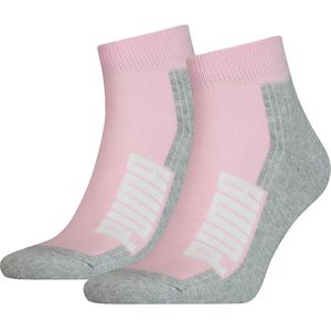 Puma - Bwt Cushioned Quarter - Hoge Enkelsokken - Roze - 2-pack