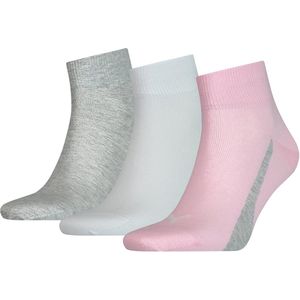 Puma - Unisex Lifestyle Quarter - Enkelsokken - Roze - 3-Pack